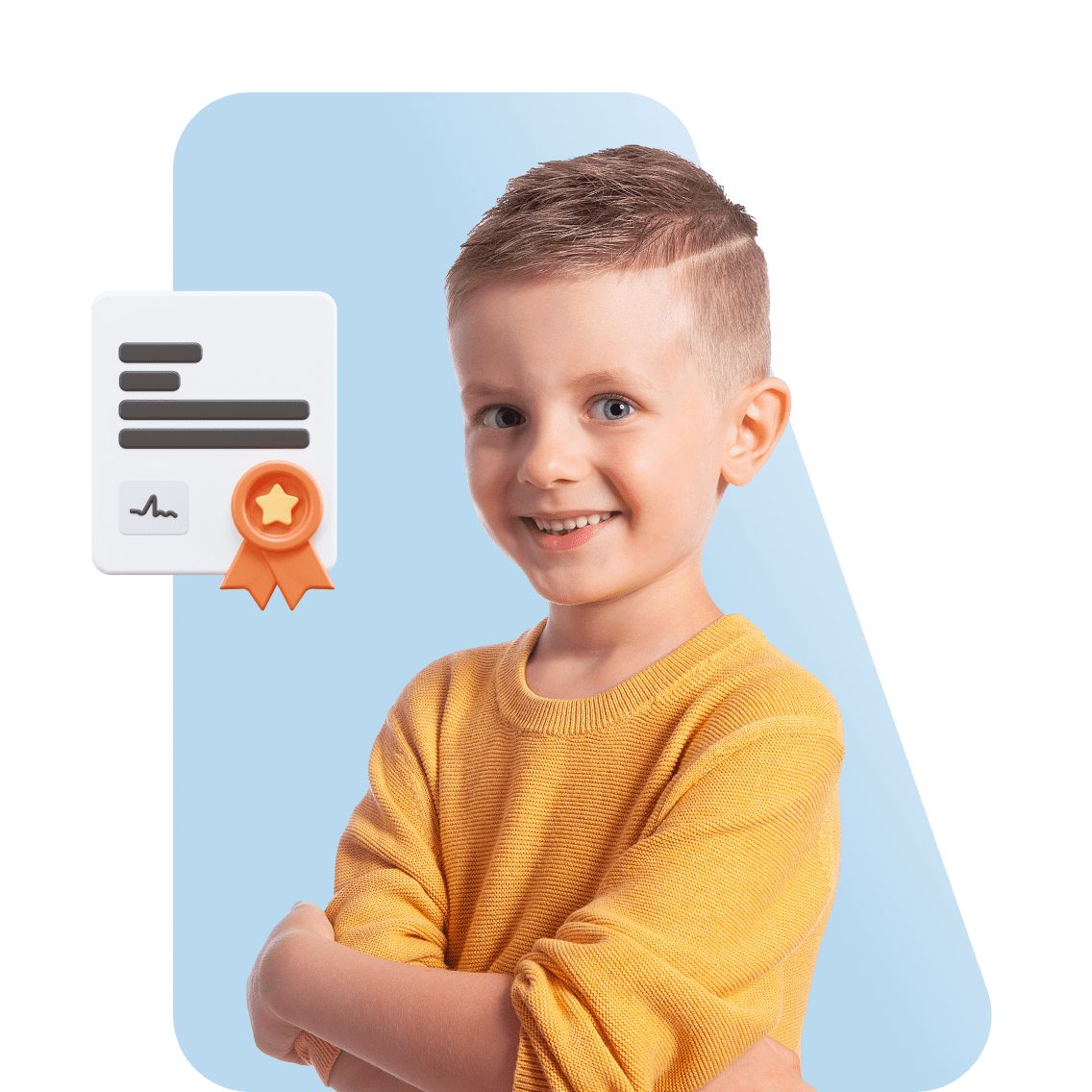 Online Homeschool in California image 21 (name 1 Young Boy Yellow Shirt Certificate 1)